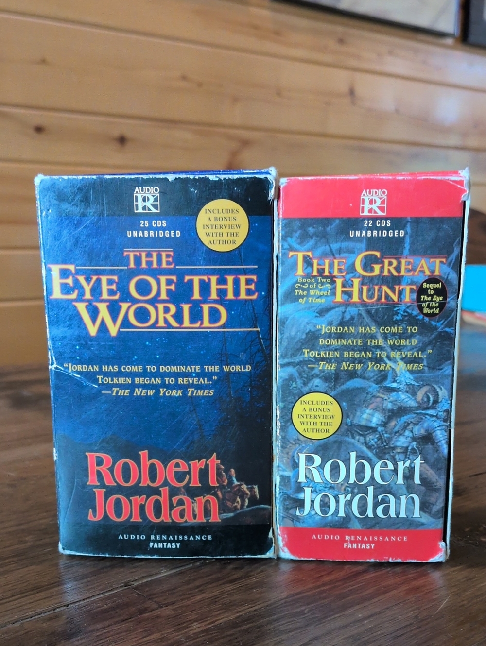 The 'Eye of the World" & " The Great Hunt" Audiobook CD Sets. By Robert Jordan.